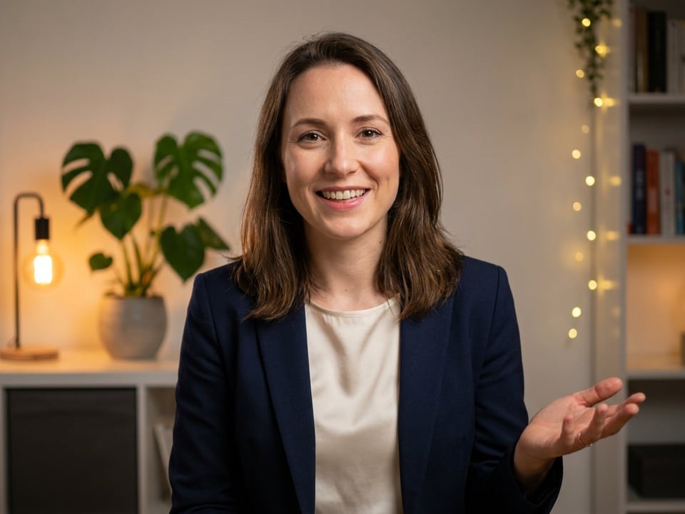 A Webinly host presenting live